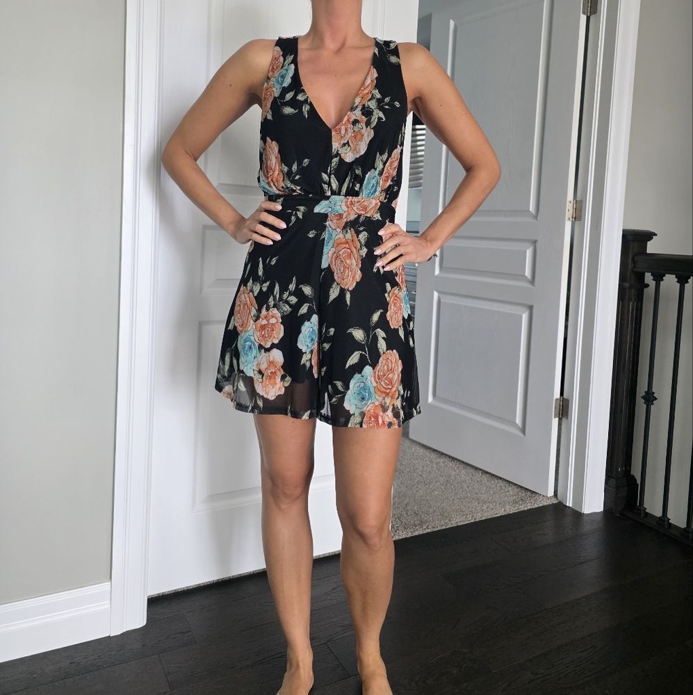Floral Sleeveless Romper